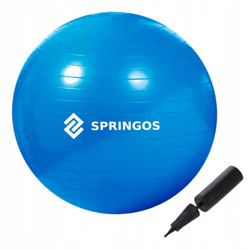 Фитбол  Springos 85 cm Anti-Burst FB0009 Blue - фото №6
